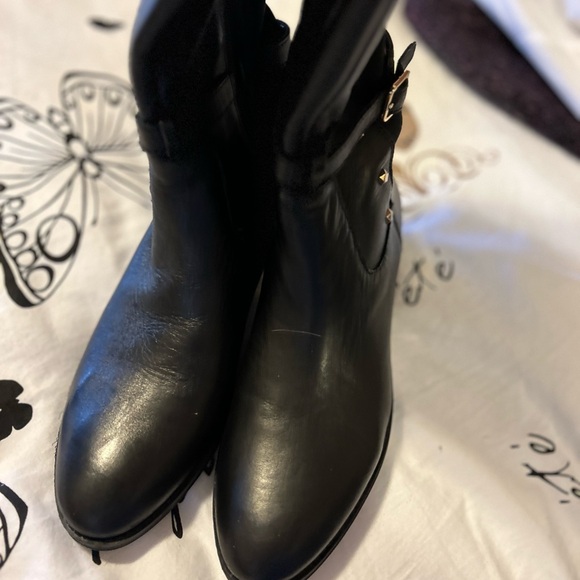 Vince Camuto Black Studded Heeled Boots - Picture 2 of 11